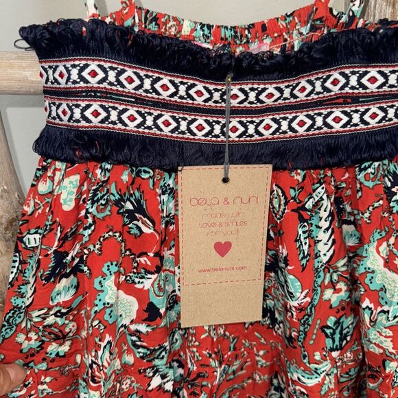 Girls Bela & Nuni Boho‎ Chic Spring Summer Dress various sizes Blue Orang… - Picture 3 of 7